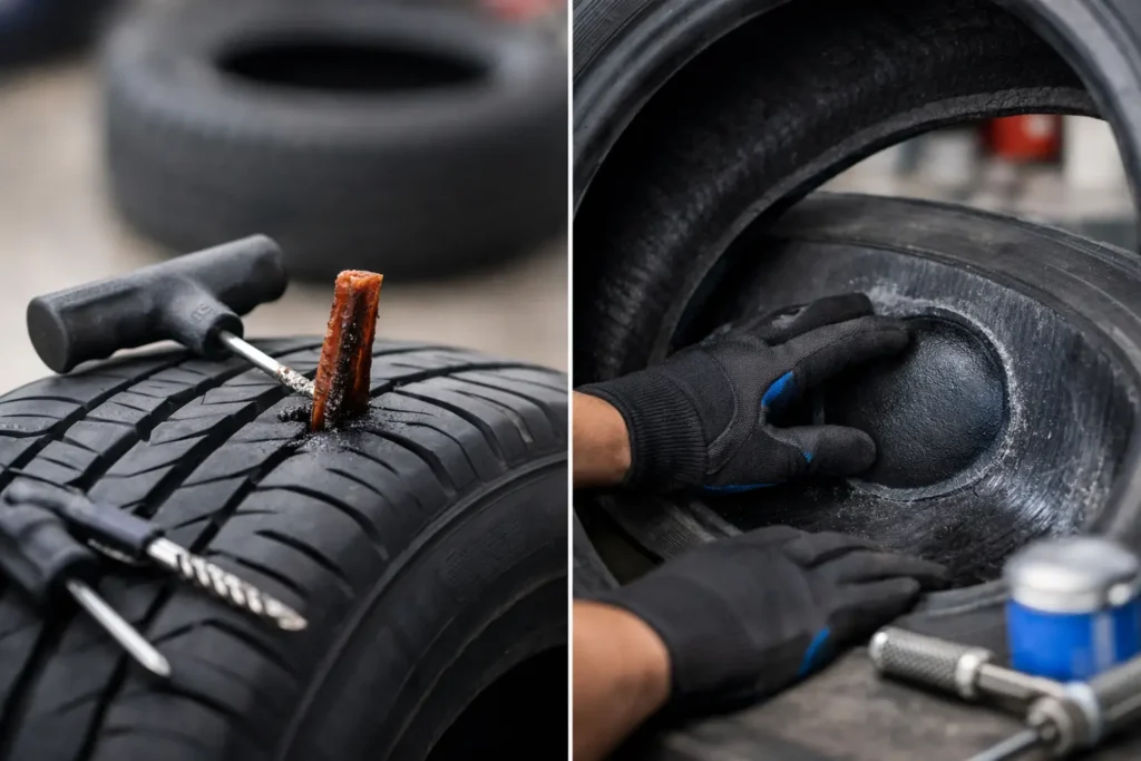 Tire Plug Versus Patch Repair Explained